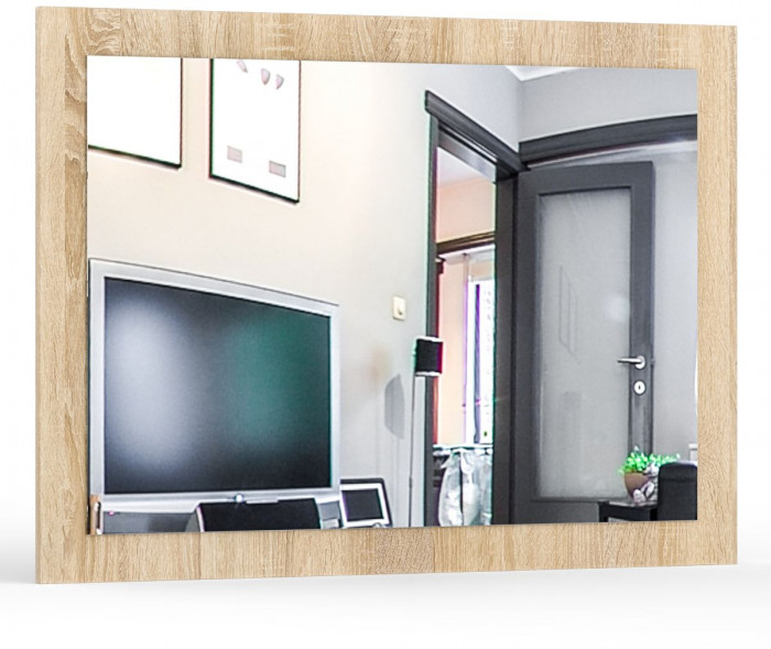 Камелия спальня № 7 Кровать 900 + Стол косметический + Зеркало + Комод, цвет дуб сонома, сп.м. 900х2000 мм., б/м, основание есть