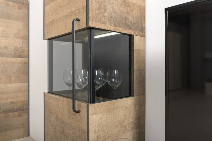 Трувор Гостиная 029, цвет дуб гранж песочный/интра, ШхГхВ 329,4х45,4х210 см., универсальная сборка