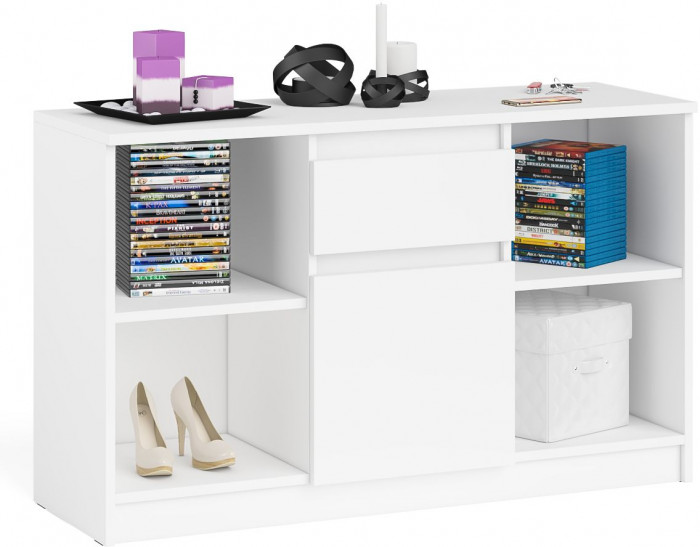 Мори Тумба ТВ МТВ1204.1, цвет белый, ШхГхВ 120,4х41х73 см.