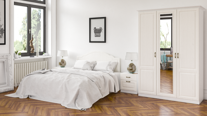 Ливерпуль Шкаф комбинированный 08.45 Н + карниз, ясень ваниль/белый