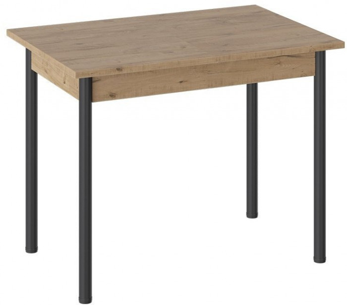 Родос Тип 1 стол с опорой d40 (Черный муар/Белый)