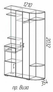 Прихожая Виза, венге / лоредо