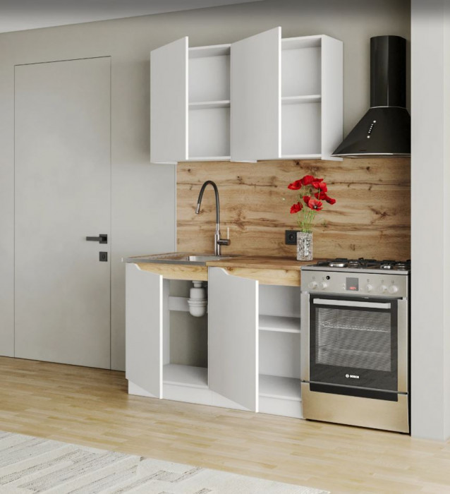 кухня Мирра 1,2 НЕВ белый/белый