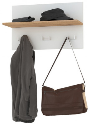 Октава 15.14.01 Вешалка, цвет серый графит/дуб крафт золотой, ШхГхВ 64,7х23,6х40 см.