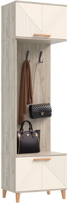 Шкаф с вешалками Ирис, Крафт серый/Кашемир