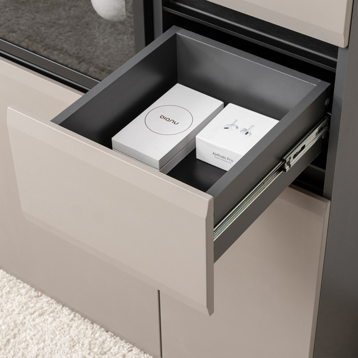 Сидней Комплектация № 051, корпус: антрацит/фасады: МДФ веллюто капучино