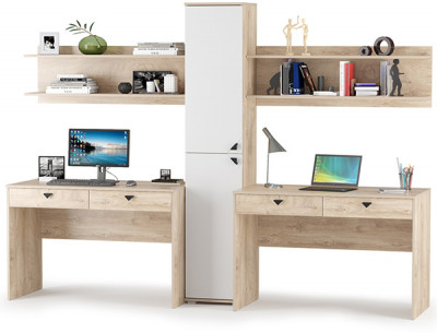 Бостон № 05, дуб эндгрейн элегантный/фасады МДФ милк рикамо софт