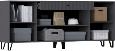 Оливия Комод (Графит, Графит Софт)