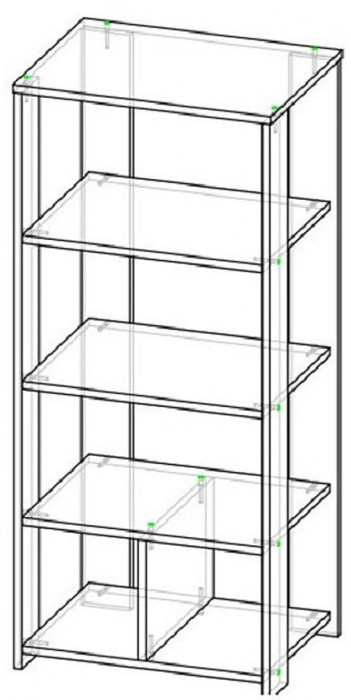 Стеллаж универсальный Бодега темный