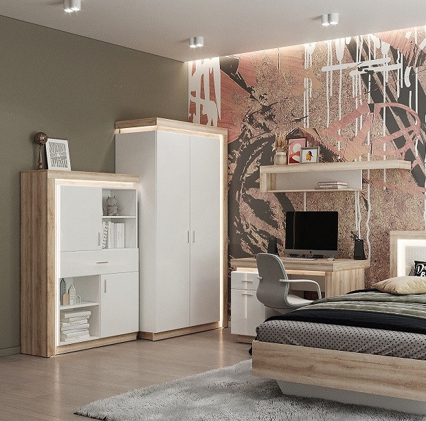 Шкаф двухдверный для одежды Люмен 24