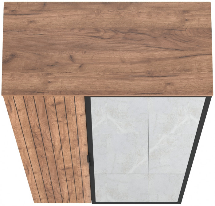 Гранд 13.226 Шкаф, цвет дуб крафт табачный, ШхГхВ 82х38,7х203,6 см., универсальная сборка