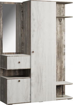 Гарнитур для прихожей "Марк-3" - Бетон пайн светлый/Бетон пайн темный