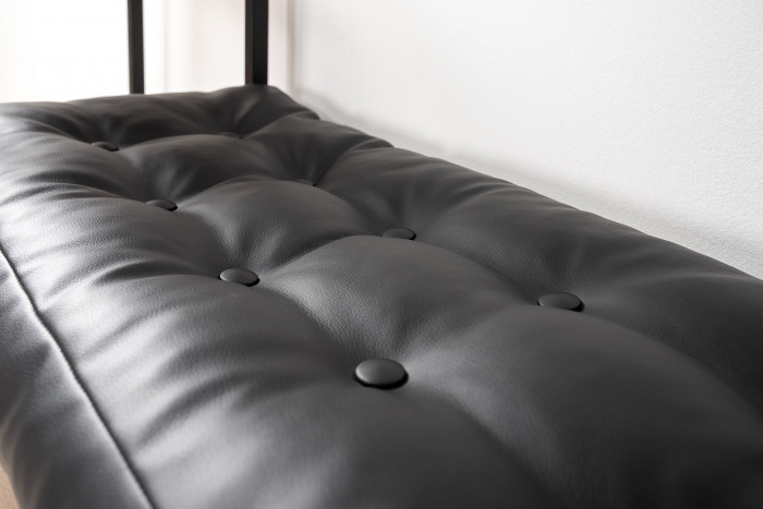 Гранд 15.124N Прихожая, цвет дуб крафт табачный/искуственная кожа чёрная, ШхГхВ 116х38,6х203,4 см., универс. сборка, съёмные решётки для обуви, ящик