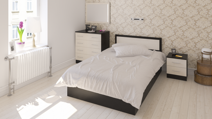 Фиеста Комод, цвет венге/дуб лоредо, ШхГхВ 80х53,6х88 см.