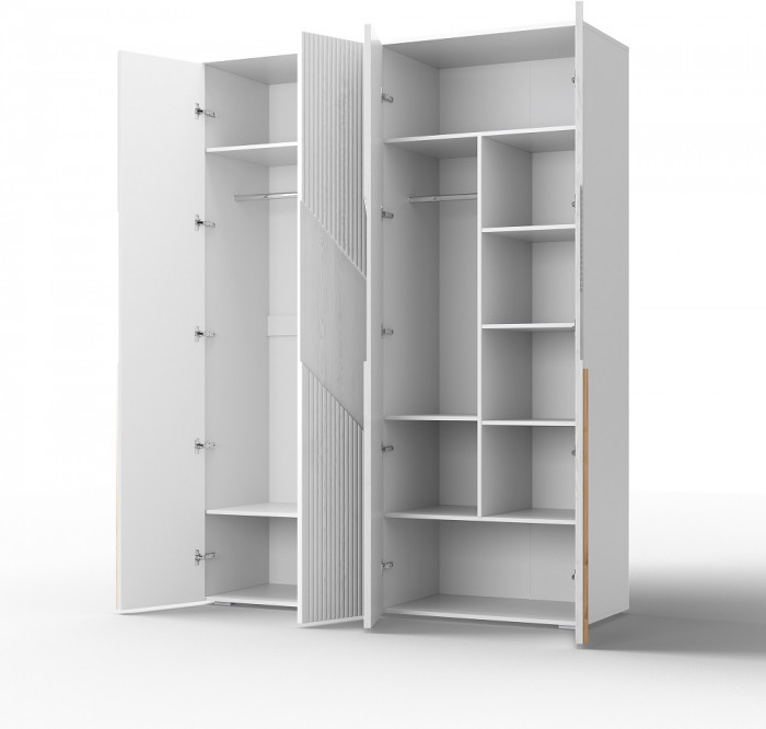 Модульная спальня "Оливия" - Белый текстурный/Ясень белый