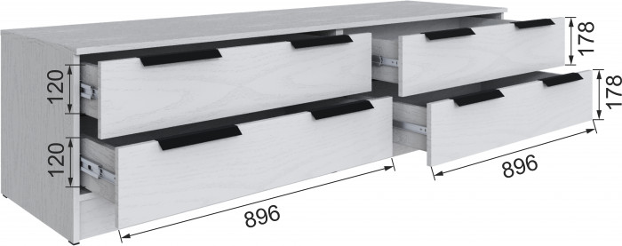 Тумба ТВ Мадрид №1 (1,8), Белый