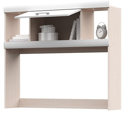 Симба надстройка для стола (1196*1072*314) дуб белфорт/белый глянец