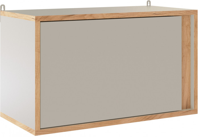 Полка навесная закрытая Асцелла, Кашемир/Крафт золотой