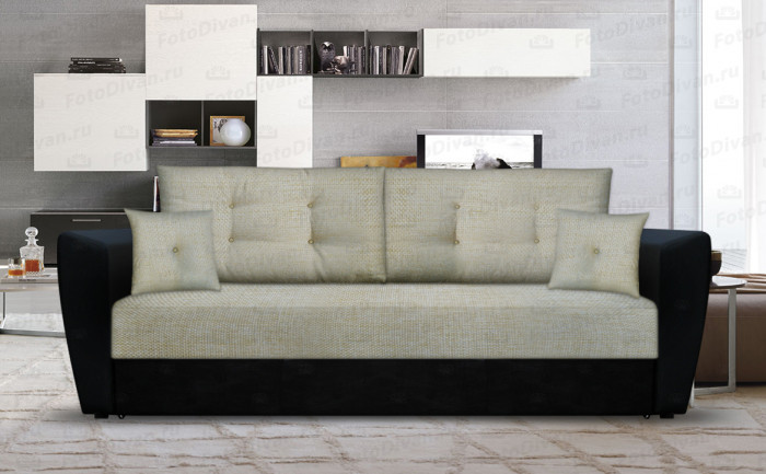 Диван еврокнижка Амстердам 160 рогожка бежевая НПБ