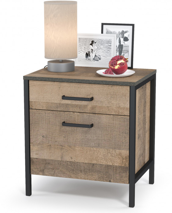 Трувор 13.290 Тумба прикроватная, дуб гранж песочный/интра