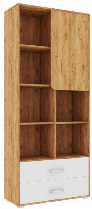 Дастин Шкаф открытый Дуб Крафт золотой / Белая Аляска