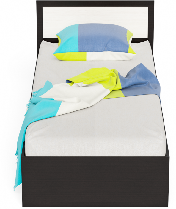 Фиеста Кровать 0900, цвет венге/дуб лоредо, ШхГхВ 93,5х203,5х80 см., сп.м. 900х2000 мм., без матраса, основание есть