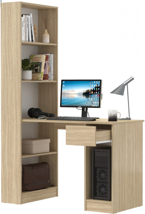 Лайт Шкаф комбинированный 10.01 (Стол письменный), цвет плэйн, ШхГхВ 115,3х58,2х179 см., универсальная сборка(обязательно крепление к стене)