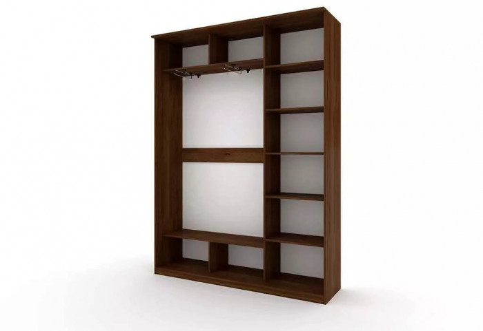 Шкаф купе Модерн 1776х450 3-х дверный 2-х секционный глухой венге/ясень