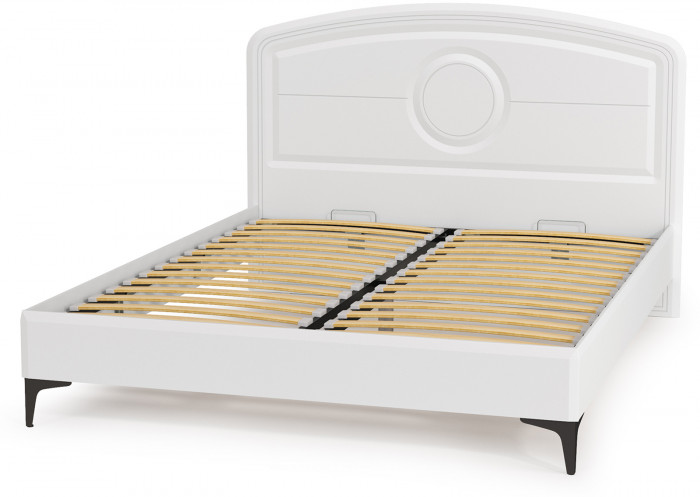 Валенсия Спальня 11.36.01 Кровать + ортопед, цвет ЛДСП белый шагрень/МДФ белый шагрень, ШхГхВ 169,7х204х115,3 см., сп. м. 1600х2000 мм, б/м