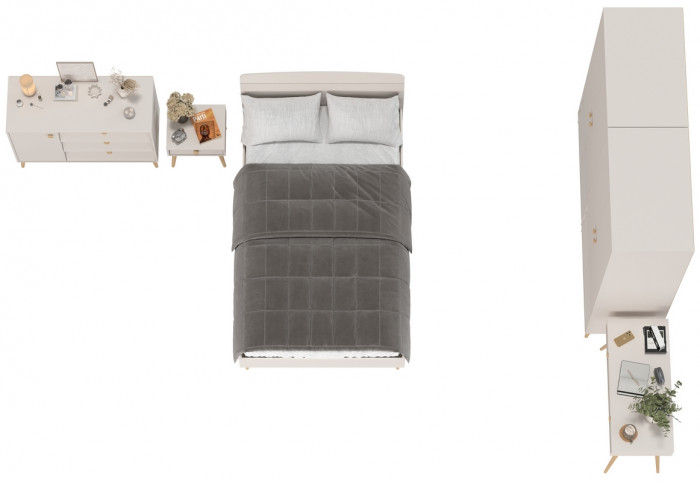 Афина Спальня 38-1200, кашемир серый