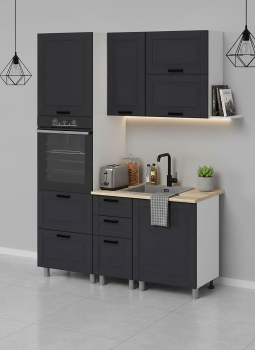 МК Аленушка 1,6м ПД 2 Астра Сталь,скоба черный,сонома