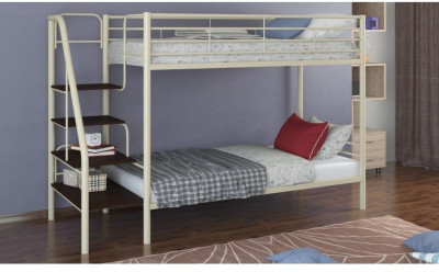 Двухъярусная кровать Толедо 90х190, слоновая кость / Венге