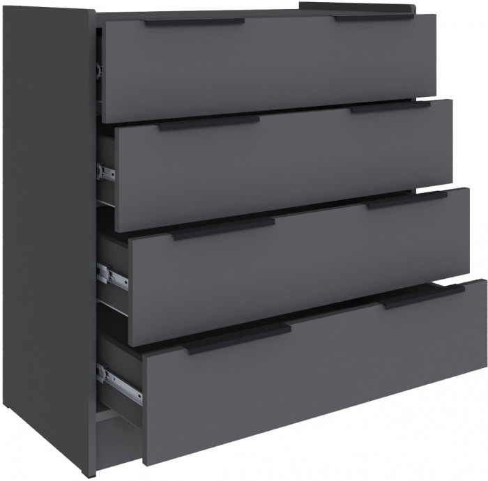 Комод для спальни Мадрид (0,85), Графит серый