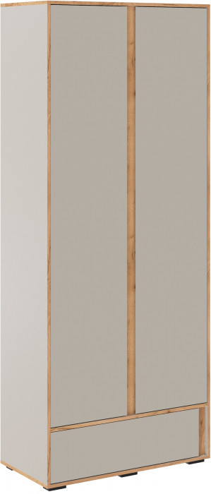 Шкаф 2-х створчатый Асцелла, Кашемир/Крафт золотой