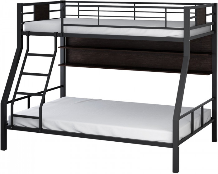 Двухъярусная кровать Гранада-1П (Черный, Венге)
