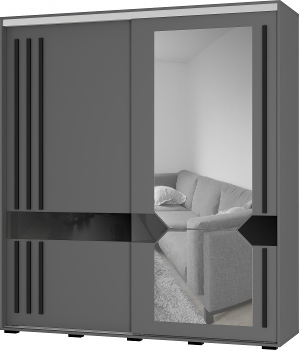 Шкаф-купе "Крафт-9" Графит