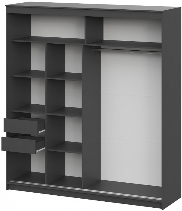 Шкаф-купе №3 2,0м Графит серый