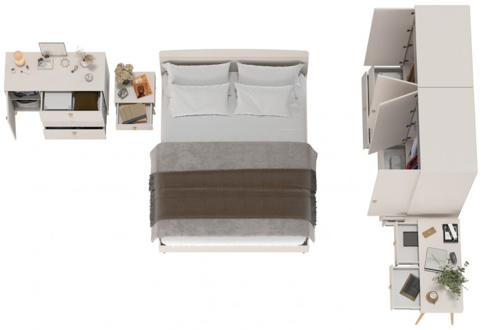 Афина Спальня 38-1600, кашемир серый