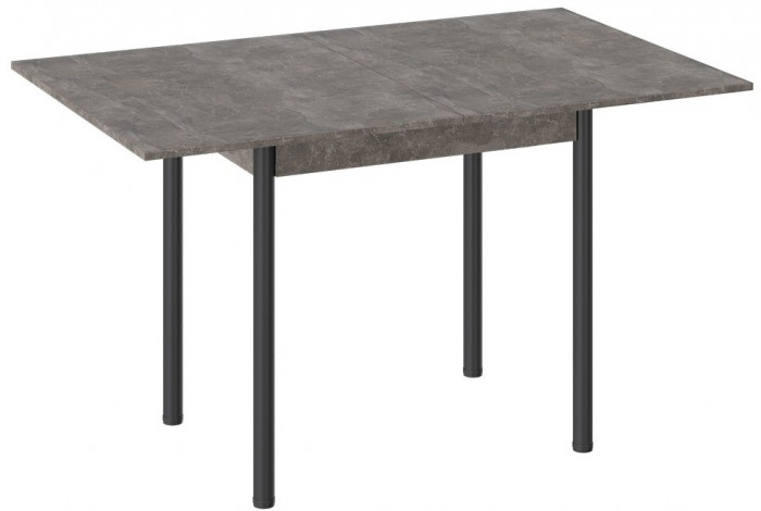 Родос Тип 2 стол с опорой d40 (Черный муар/Дуб Крафт золотой)