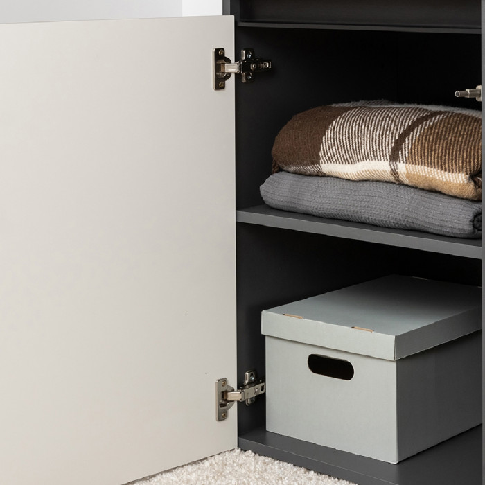 Сидней Комплектация № 055, корпус: антрацит/фасады: МДФ веллюто капучино