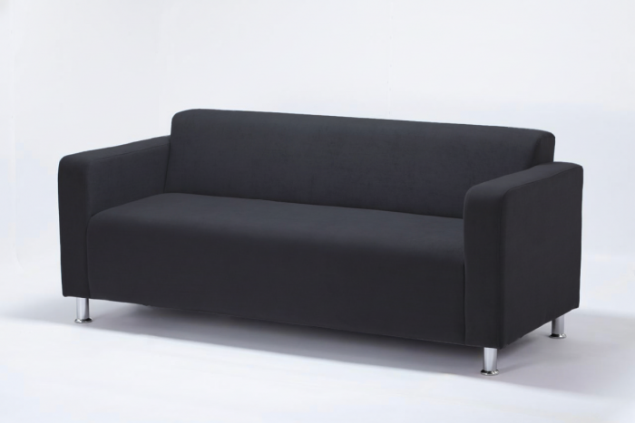 Диван прямой Томи, 180 см, велюр, черный