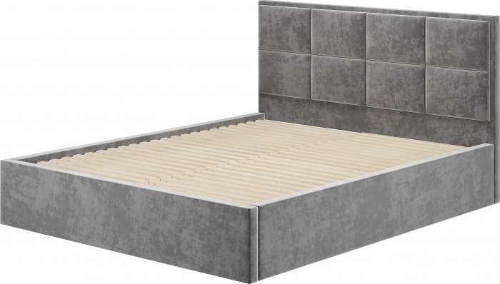 Кровать 160х200 с реечным настилом Линда КР-16, Хром