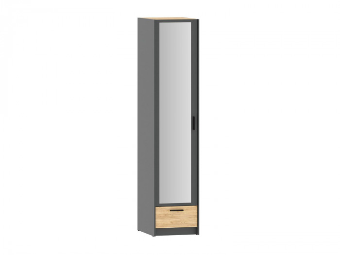 НМ 011.20 Шкаф для одежды с зеркалом Оттавия Антрацит/Дуб золотой