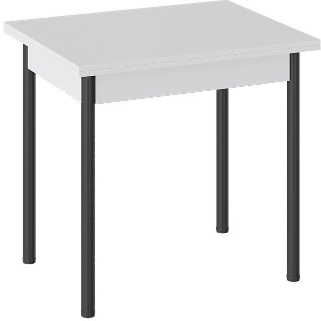 Родос Тип 2 стол с опорой d40 (Белый муар/Ателье темный)