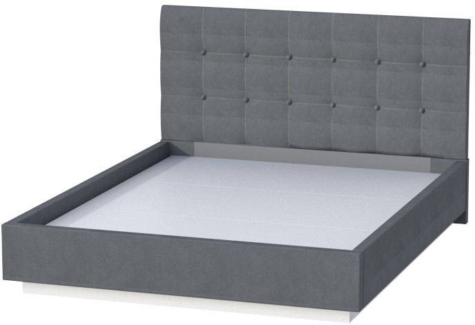 Кровать 1,4 арт.004 "Квадрат" - Alysia 014 (ЛДСП настил)