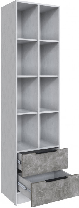 Шкаф Мадрид (0,5), Белый/Ателье светлое