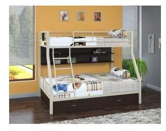 Двухъярусная кровать Гранада-1ПЯ, серый / Венге (Белый, Серый)