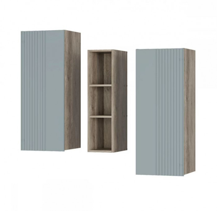"Олива" ШКН-01 шкаф навесной Дуб каньон/МФ11 Шарли бриз