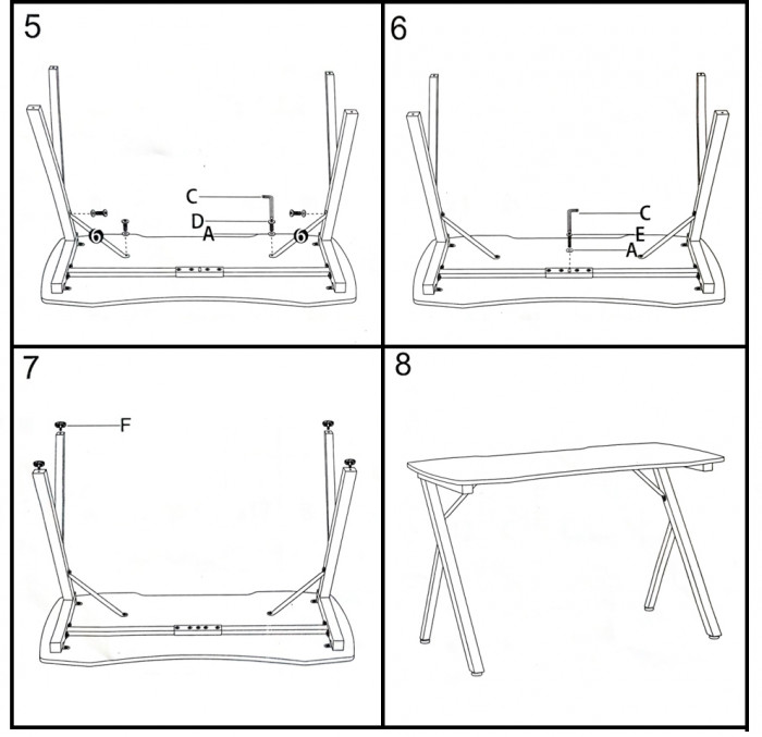 Игровой стол Мебель--24 GT-2310, цвет чёрный, ШхГхВ 120х60х73 см., столешница МДФ 15 мм.(регулировка высоты: 72,5 - 73,5 см.), макс. нагрузка 100  кг.