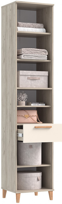 Пенал открытый Ирис, Крафт серый/Кашемир